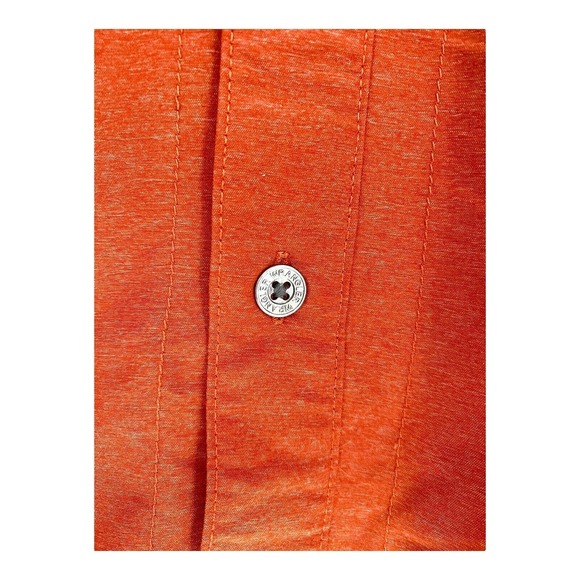Wrangler Outdoor Mens 2X Long Sleeve Button Down Stash Zip‎ Pocket Burnt Orange - Picture 5 of 10